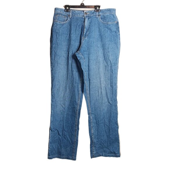 Coldwater Creek Classic Fit Jeans Womens 14 Long Medium Wash Straight High Rise - Picture 1 of 4